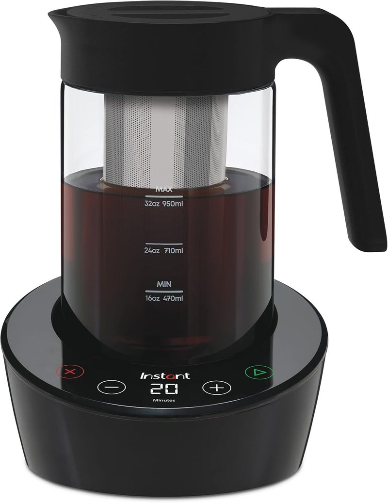 Instant Pot صانعة القهوة الكهربائية الباردة الفورية، من صانعي، تخصيص قوة التحضير، سهلة الاستخدام، إبريق زجاجي آمن في غسالة الصحون، تحضير سريع يصل إلى 32 أونصة - Image 1
